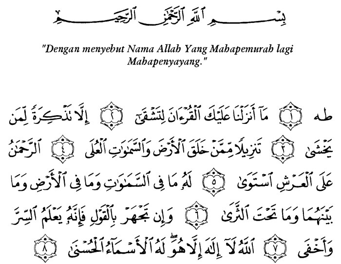 ayat thaha surat artinya beserta