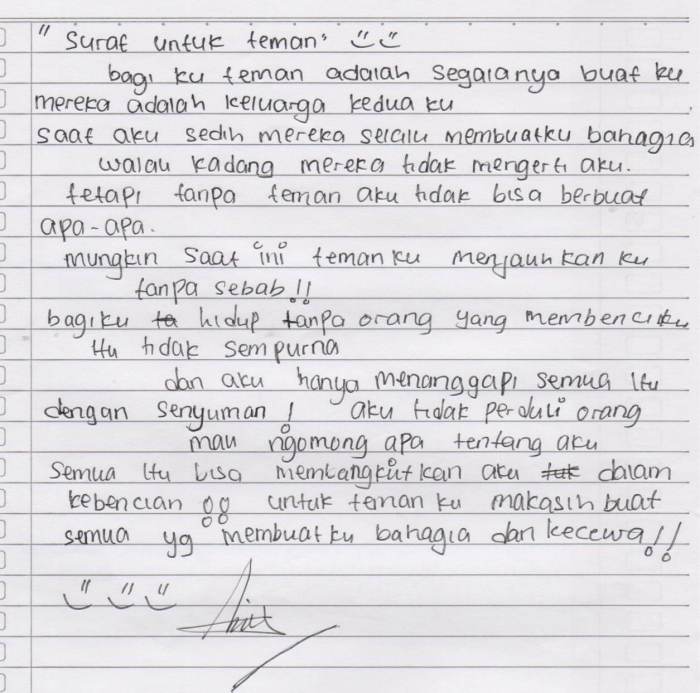 contoh surat pribadi untuk kakak sepupu