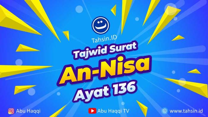 hukum tajwid surat an nisa ayat 136 terbaru