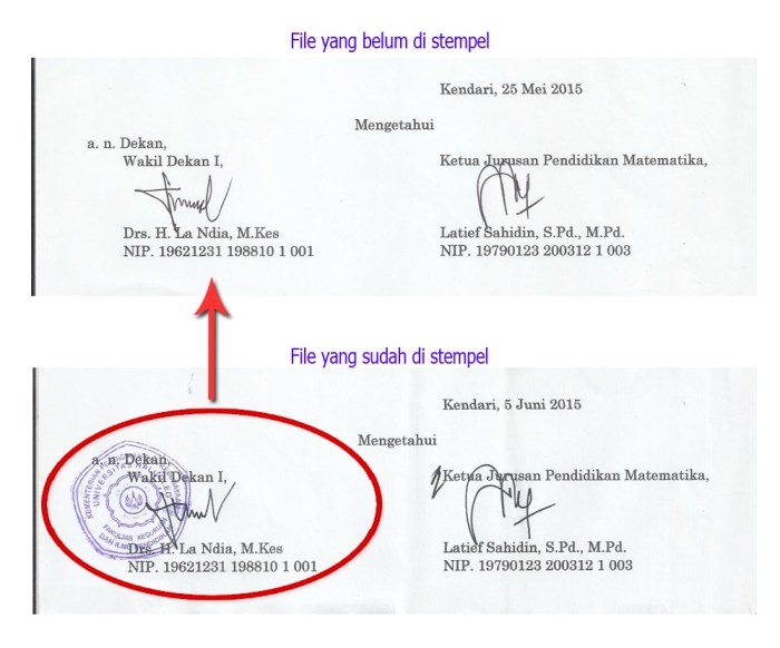 tanda tangan mengetahui dan menyetujui