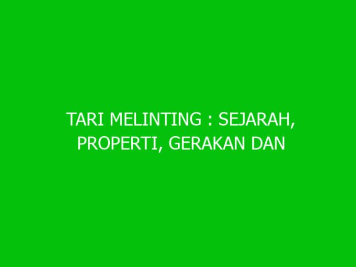 pola lantai tari melinting