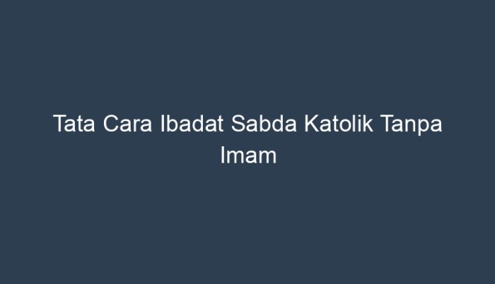 urutan ibadat sabda katolik