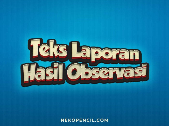 teks laporan hasil observasi sampah terbaru