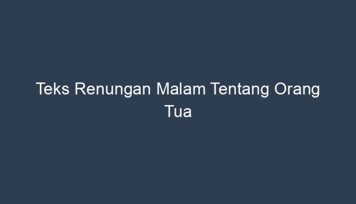 tua renungan sedih