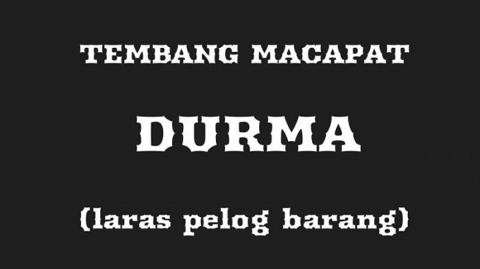 tembang durma iku tembang