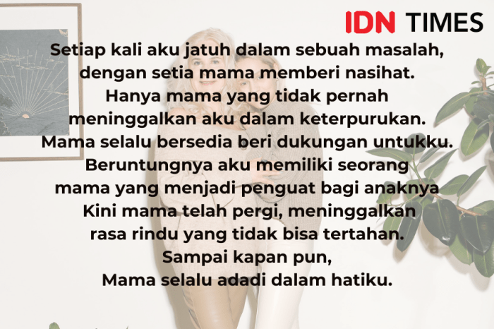 puisi buat ibu yang sudah meninggal terbaru