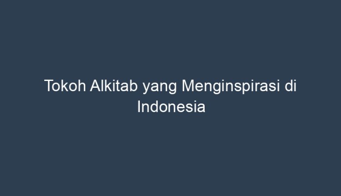 tokoh alkitab yang menginspirasi