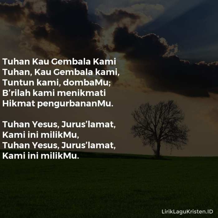 lirik lagu tuhan kau gembala kami terbaru