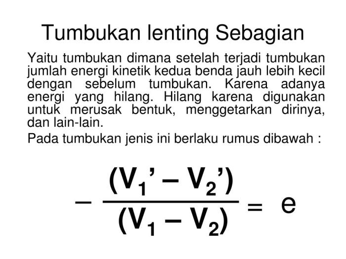 soal tumbukan lenting sempurna terbaru