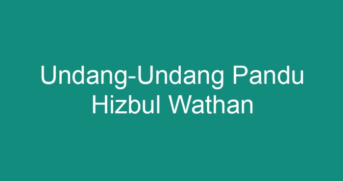 undang undang hizbul wathan