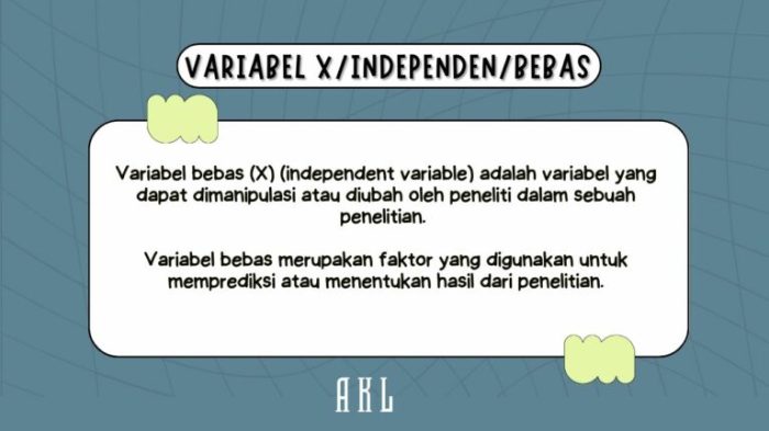 variabel independen x atau y terbaru