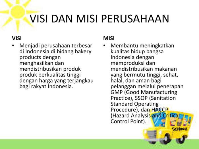 visi misi perusahaan makanan terbaru