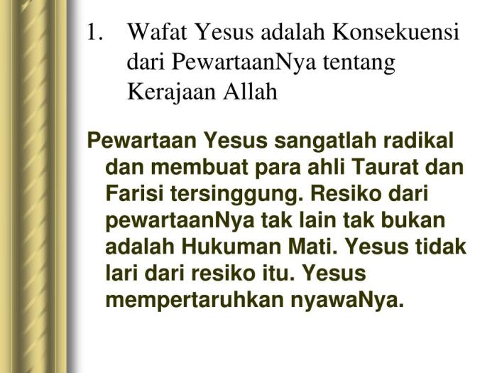 makna sengsara dan wafat yesus terbaru