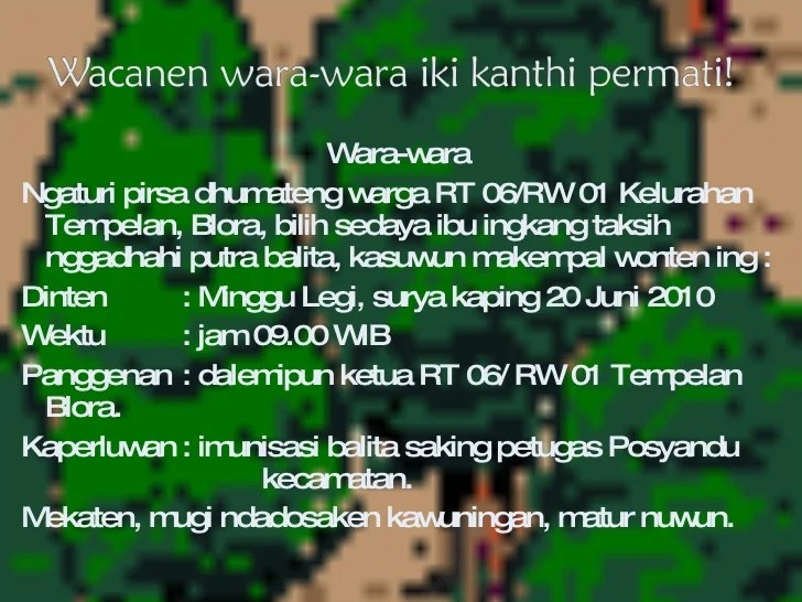 contoh wara wara bahasa jawa