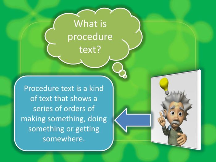 the definition of procedure text