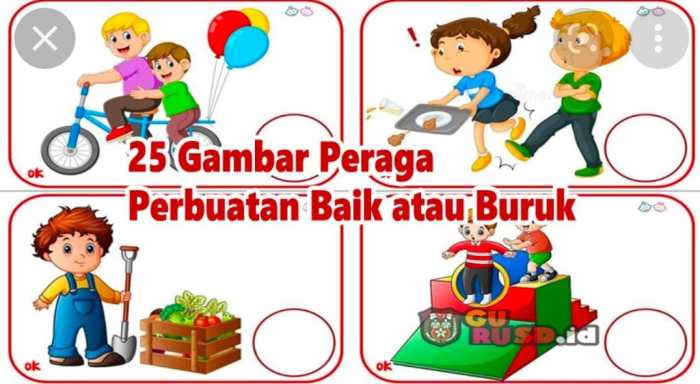 gambar perbuatan baik dan jahat