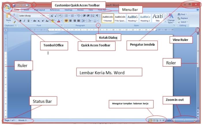 tampilan microsoft word 2007 terbaru