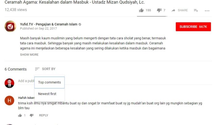 komentar youtube bejo bunder terbaru