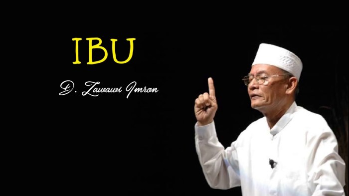 puisi ibu karya zawawi imron